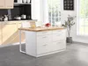 Zentrale Kücheninsel mit 6 Schubladen aus MDF und Metall - Produktbild-Vorschau 2