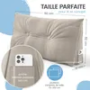 ELONEO Coussin dorsal 90 cm de large, coussin en forme de Voir les images du produit 3