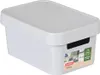 A light gray storage box with a lid, shown from a slightly elevated front-diagonal angle. Náhľad obrázku produktu