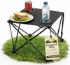 Faltbarer Campingtisch Schwarz mit 2 Getränkehaltern – Produktbild-Vorschau 1