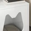 vidaXL Maison pour chat, blanc brillant, 42,5 x 40 x 53,5 Voir les images du produit 4