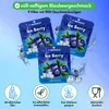 Marketing image for blueberry flavored ice berry filters, showing multiple product packages and icons highlighting features. Produktbild-Vorschau