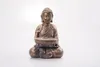 Hausleben Eleganter Sitzender Buddha mit Vogelbad – Goldene Produktbild-Vorschau 1