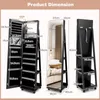 COSTWAY Armoire à bijoux sur roulettes, armoire de toilette Voir les images du produit 3