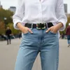 Ledergürtel Damen Echtleder, goldene Schmuckschnalle, Produktbild-Vorschau 3