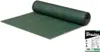 A roll of green privacy screen material is shown unrolled on a white surface, with a packaging label in the bottom right corner. Podgląd zdjęcia produktu
