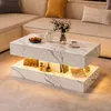 Tavolino da divano INONEFT con LED e spazio contenitivo Anteprima dell’immagine prodotto 3