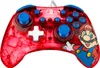 A Nintendo Switch controller with a transparent red casing and blue accents, featuring Mario artwork. Náhled obrázku produktu