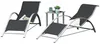 Outsunny 3-delige tuinset met ligbed en tafel, Productafbeelding-voorbeeld 1