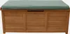 A wooden storage chest with a green cushion on top, presented against a white background. Anteprima dell’immagine prodotto
