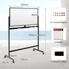 120 x 60 cm, dwustronna tablica magnetyczna na kółkach, z Podgląd zdjęcia produktu 5