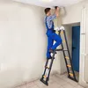 Aopunly teleskopický rebrík čierny hliníkový skladací Náhľad obrázku produktu 4