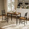 Esstischgarnitur Rustikales Braun/Schwarz 90x60x75,5 cm mit Produktbild-Vorschau 4