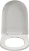 A white toilet seat and lid are shown from a top-down perspective, with the lid open. Produktbild-Vorschau