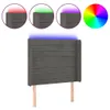 LED Kopfteil Dunkelgrau 93x16x118/128 cm Samt Produktbild-Vorschau 1
