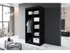 Easy4You P4 100 cm Schwarz Schiebetüren Kleiderschrank Produktbild-Vorschau 4