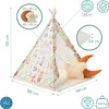 Tente tipi Mamabrum pour enfants avec tapis, coussins et Voir les images du produit 6