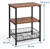 Relaxdays Plattenspieler Tisch, 3 Ebenen, Industrial, Produktbild-Vorschau 4
