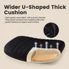 A cutaway view of a black cushion with text describing its features. Voir les images du produit