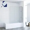 Duschabtrennung Duschtrennwand für Badewanne 130 x 140 cm Produktbild-Vorschau 1