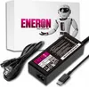 A laptop power adapter and its accessories are displayed on a white background, with a box and a robot graphic in the background. Podgląd zdjęcia produktu