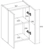 Badezimmer-Wandschrank - Badschrank Badezimmermöbel Produktbild-Vorschau 7