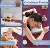 Collage showing a bed with a tray of fruit, a baby in a crib, and a woman receiving a massage. Produktbild-Vorschau
