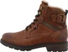 A side view of a brown leather boot with fur lining. Anteprima dell’immagine prodotto
