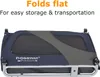 A partially folded dog trailer for easy storage and transportation. Produktbild-Vorschau