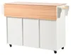 Carrello da cucina con piano di lavoro pieghevole, isola da Anteprima dell’immagine prodotto 13