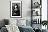 MuchoWow® Gerahmtes Poster Mona Lisa mit weißer Mundhaube - Produktbild-Vorschau 2