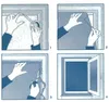 Fenster-Moskitonetz 100x100 cm – Schwarz – Polyester mit Produktbild-Vorschau 5