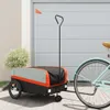 Möbel Fahrradanhänger Schwarz und Orange 45 kg Eisen 2024 Produktbild-Vorschau 1