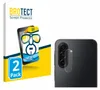 A product image showing packaging for a screen protector and a close-up of a phone's camera lens with a screen protector applied. Produktbild-Vorschau