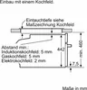 Diagram showing installation dimensions for a built-in hob. Anteprima dell’immagine prodotto