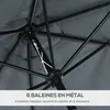 Outsunny Parasol de jardin Parasol droit inclinable Voir les images du produit 7