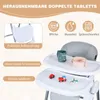COSTWAY Hochstuhl Baby, Kinderhochstuhl mit Spielbügel, Produktbild-Vorschau 8