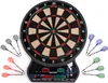 meteor Dartboard Darts Set mit 4 LED Kinder Erwachsene Produktbild-Vorschau 1