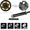 Product image showing an endoscope with its camera and LED lights, along with diagrams illustrating adjustable LED light settings. Náhľad obrázku produktu