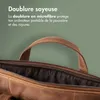 Accezz Leather Laptoptas 16 inch - Cognac Voir les images du produit 10