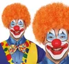 Orange Clown-Lockenperücke für Erwachsene Produktbild-Vorschau 2