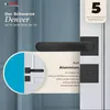 A close-up marketing image of a black door handle set with text overlays and a graphic element. Produktbild-Vorschau