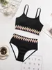 Push-Up-Bikini Damen-Bikini-Set gerippt hoch tailliert Produktbild-Vorschau 5