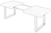 A sketch of an extendable dining table. Produktbild-Vorschau