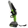 A cordless mini chainsaw with a battery pack, shown against a white background. Náhľad obrázku produktu