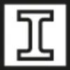 A black and white image of a stylized letter 'I' inside a white square, which is itself inside a black border. Voir les images du produit