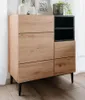 Kommode Ted 80cm 2 Türen - Eiche/schwarz Produktbild-Vorschau 9