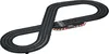A slot car race track arranged in a figure-eight shape. Produktbild-Vorschau