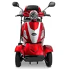 A front view of a red electric scooter against a white background. Produktbild-Vorschau
