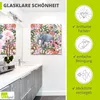 ARTland Glasbild Elefant im Blüten Dschungel Größe: 40x40 Produktbild-Vorschau 2
